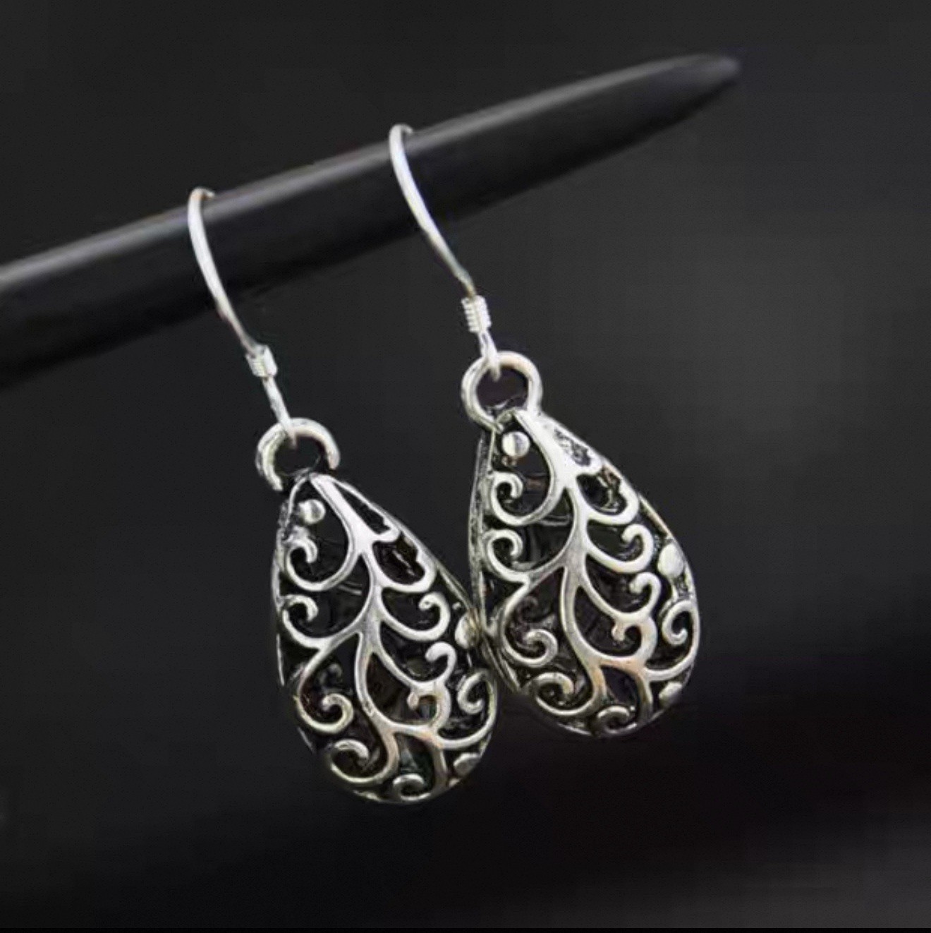 Vintage 925 Silver earrings for women best gift for her