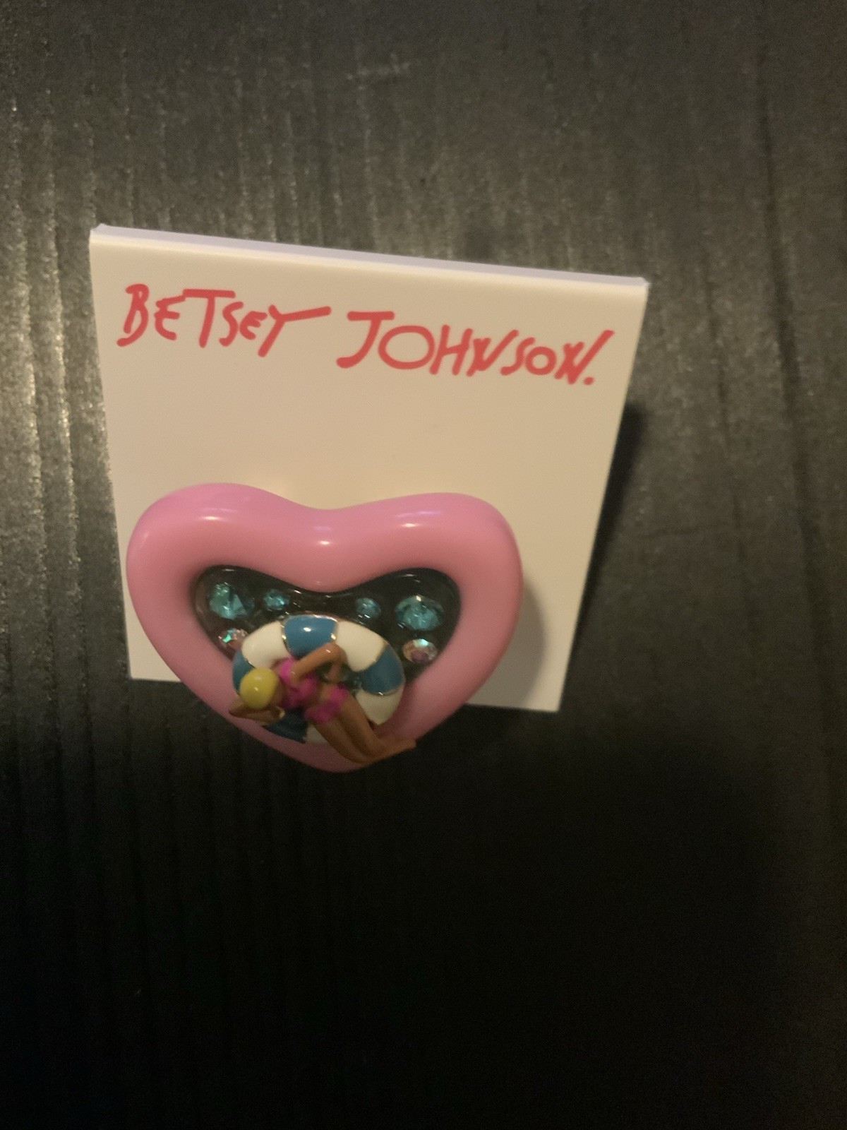 Betsey Johnson Pool Party Ring Size 7 Stretchable – Extremely Rare – G2
