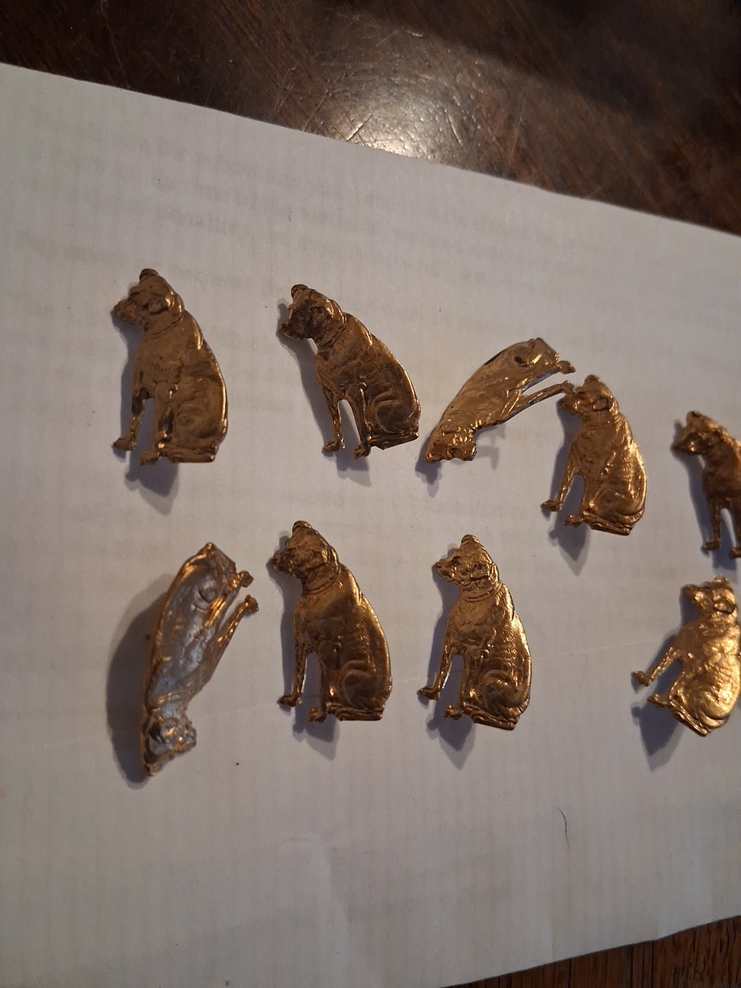 Lot Of 15 Brass Dog Pins