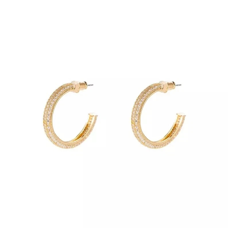 Art Deco Style Lab Created Diamond Any Occasion Earrings 14K Yellow Gold Finish