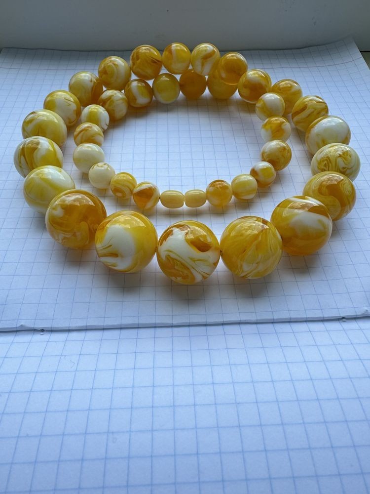 Rare Huge Natural Baltic Butterscotch Egg Yolk Amber Necklace – 93 g Graduated