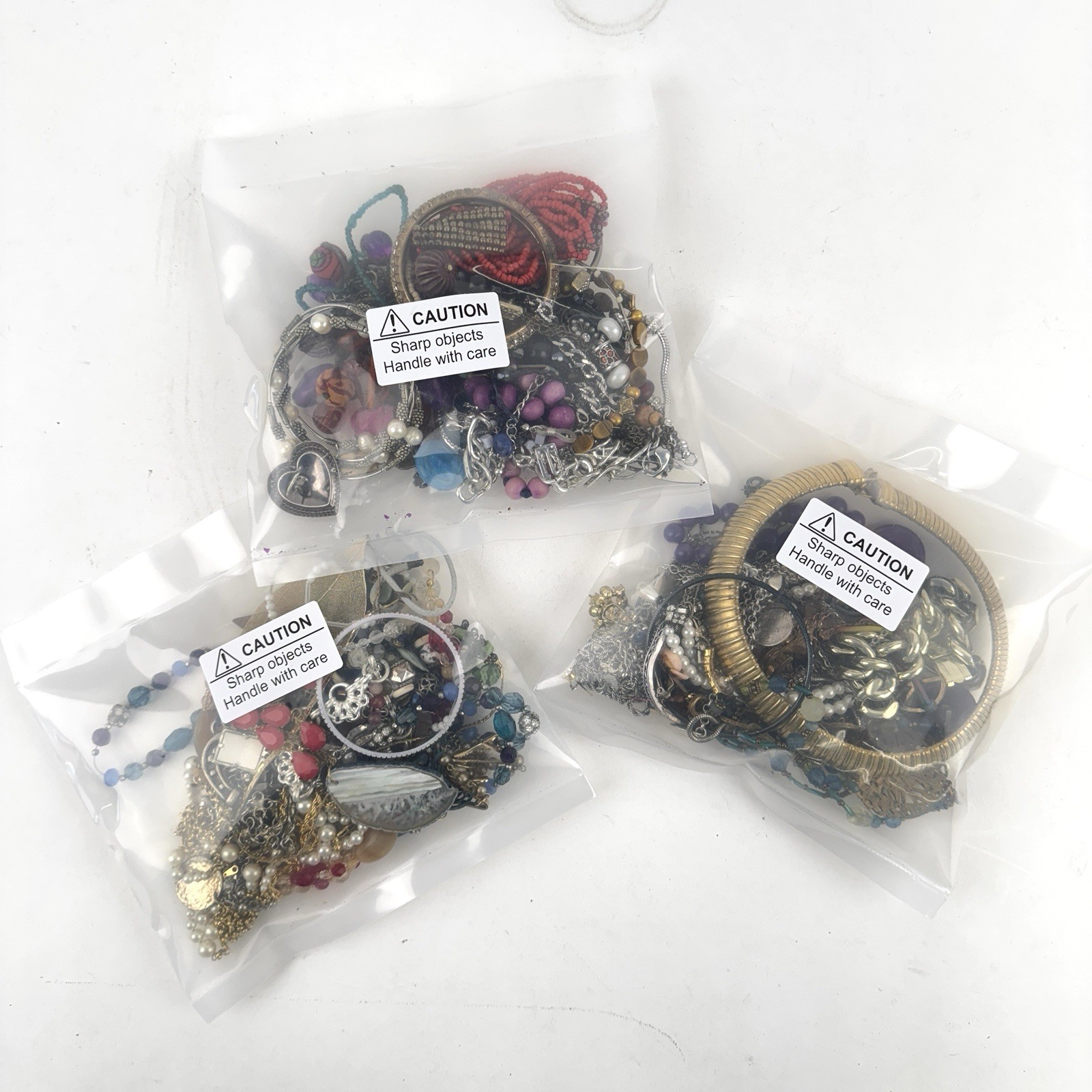 1 Pound Unsorted Tangled Jewelry Vintage Modern Wear Junk Mystery Treasure Hunt