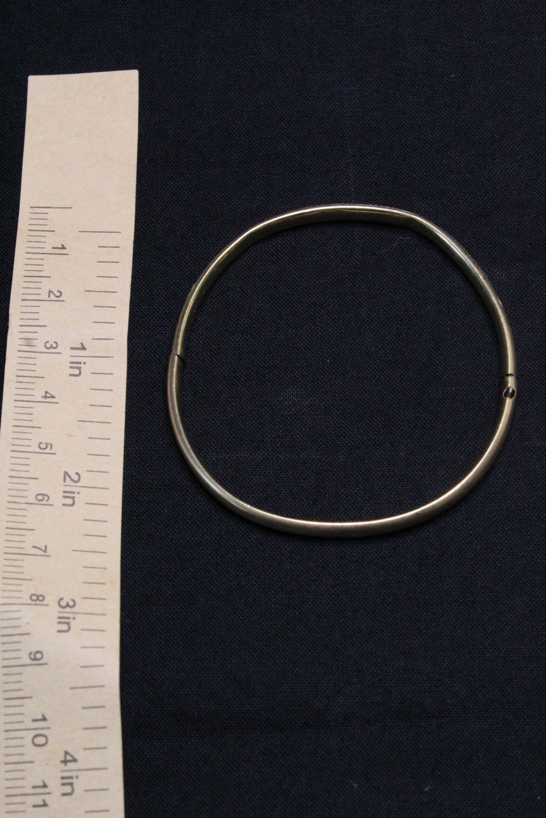 Vintage 12K Gold Filled Hinged Bangle Bracelet Etched Floral Design 4.3g