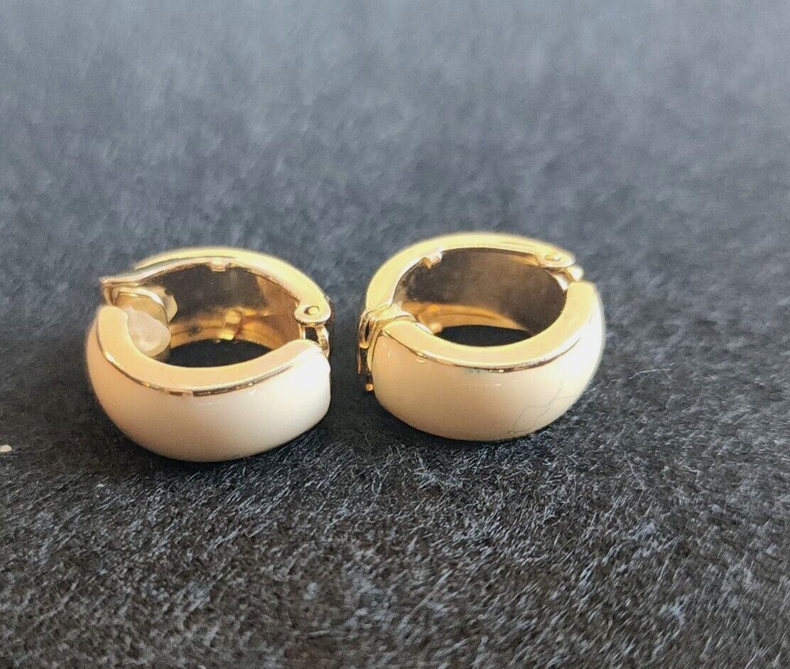 Vintage 1980s Huggie Hoop Earrings 3pair