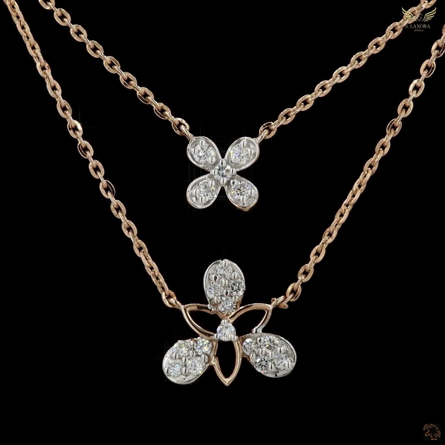 Lab Created Diamond 0.55ct Pendant Necklace Rose Gold Plated Gift