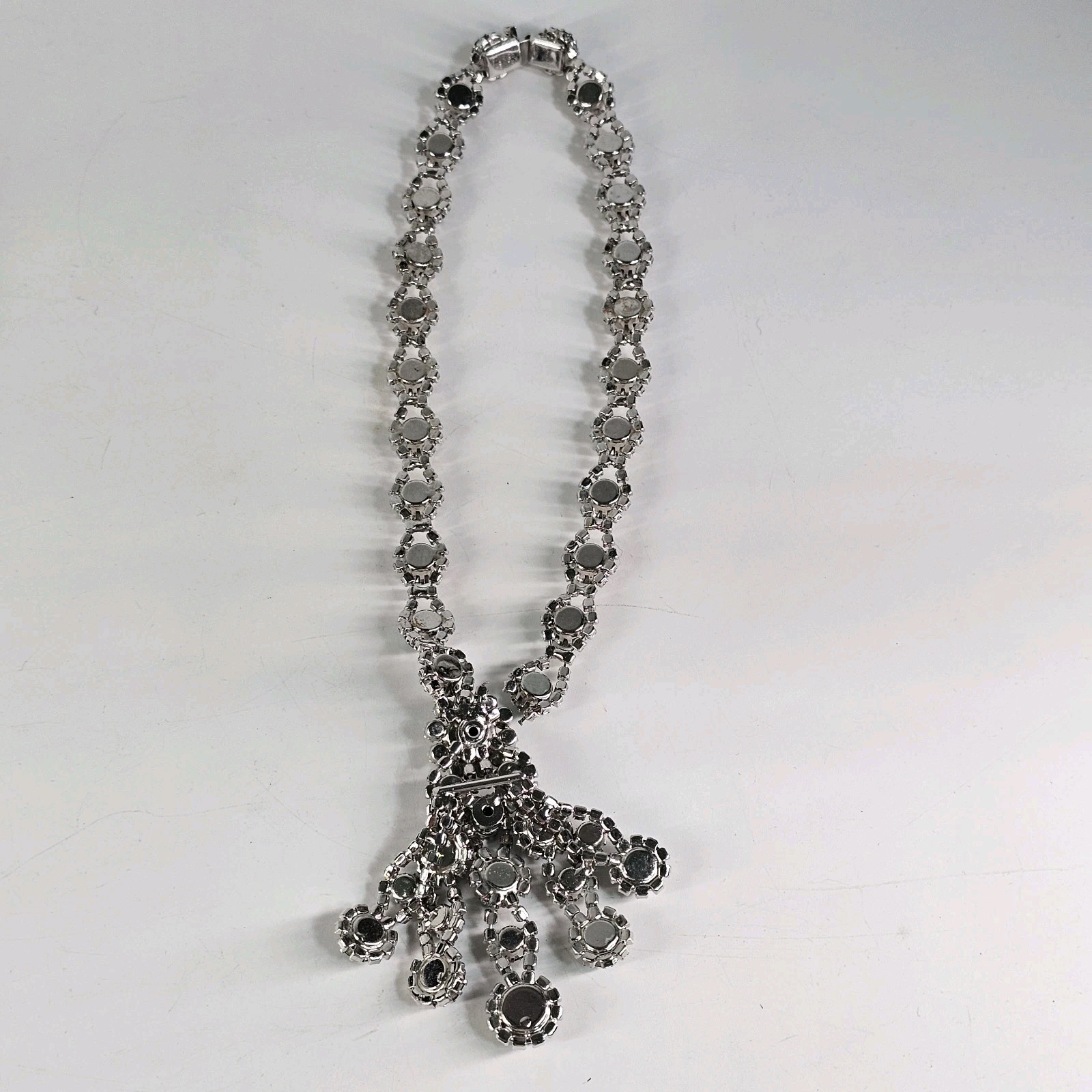 Vtg 50’s 60s Kramer Emerald Crystal Bib Necklace Statement MCM Chandelier REPAIR
