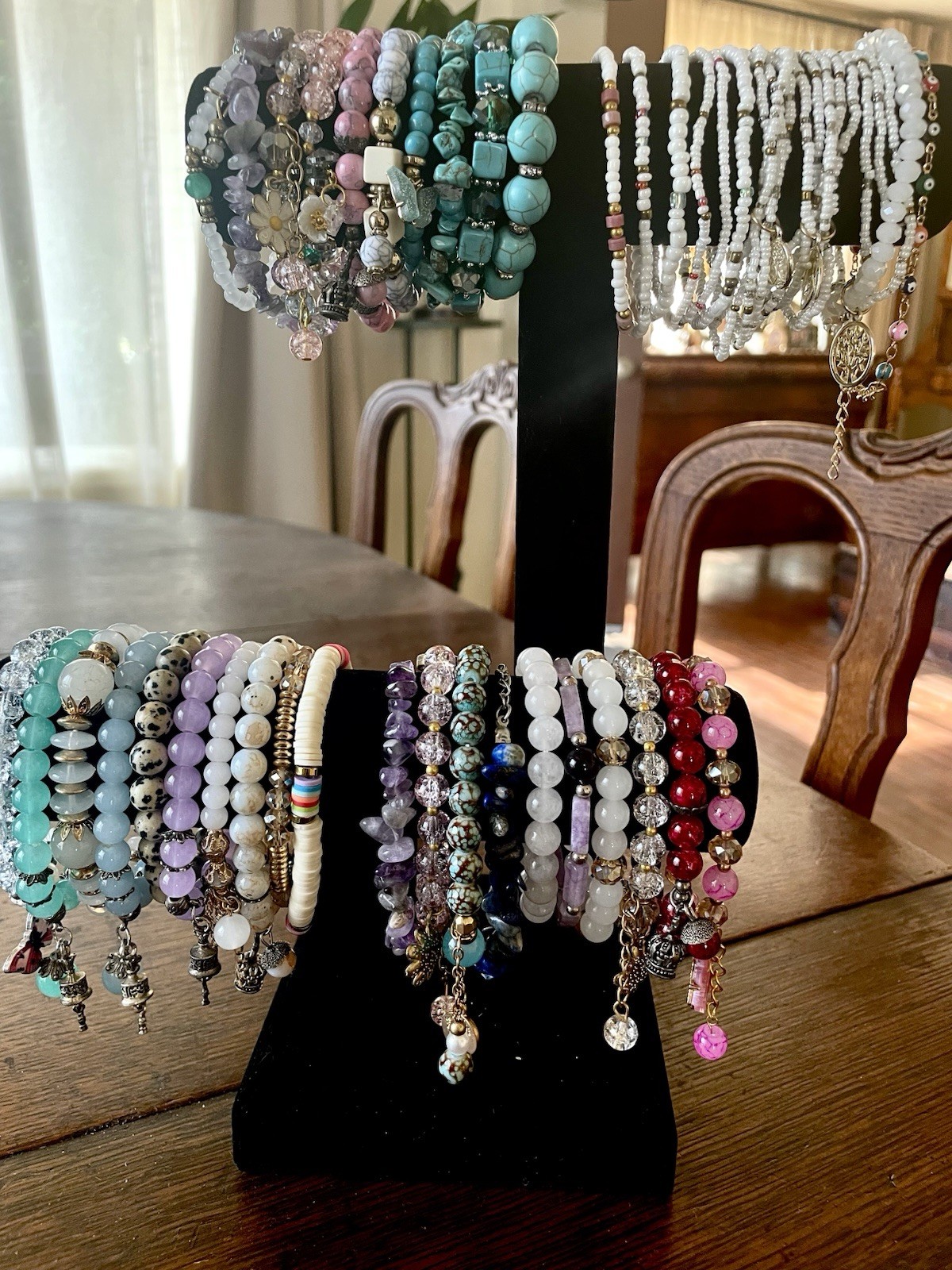 40 Trendy Bohemian Bracelet Mixed Lot Retro Vintage Crystal Healing