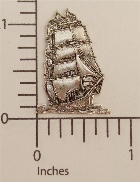 46164 Matte Silver Oxidized VictorianTall Ship Jewelry Finding