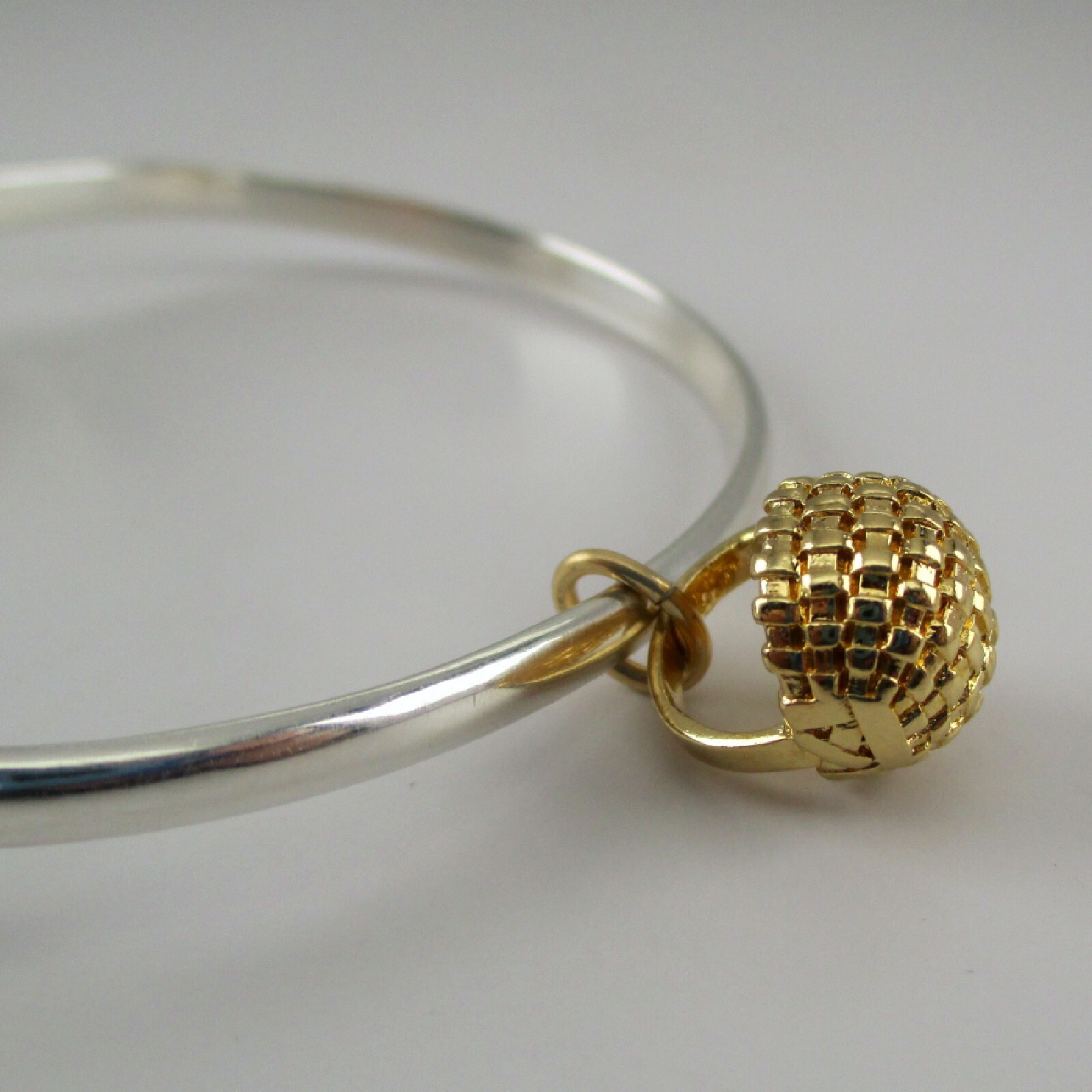 Sterling Silver GRANNY BASKET Mini Charm NECKLACE PENDANT Vintage NEW Cute!