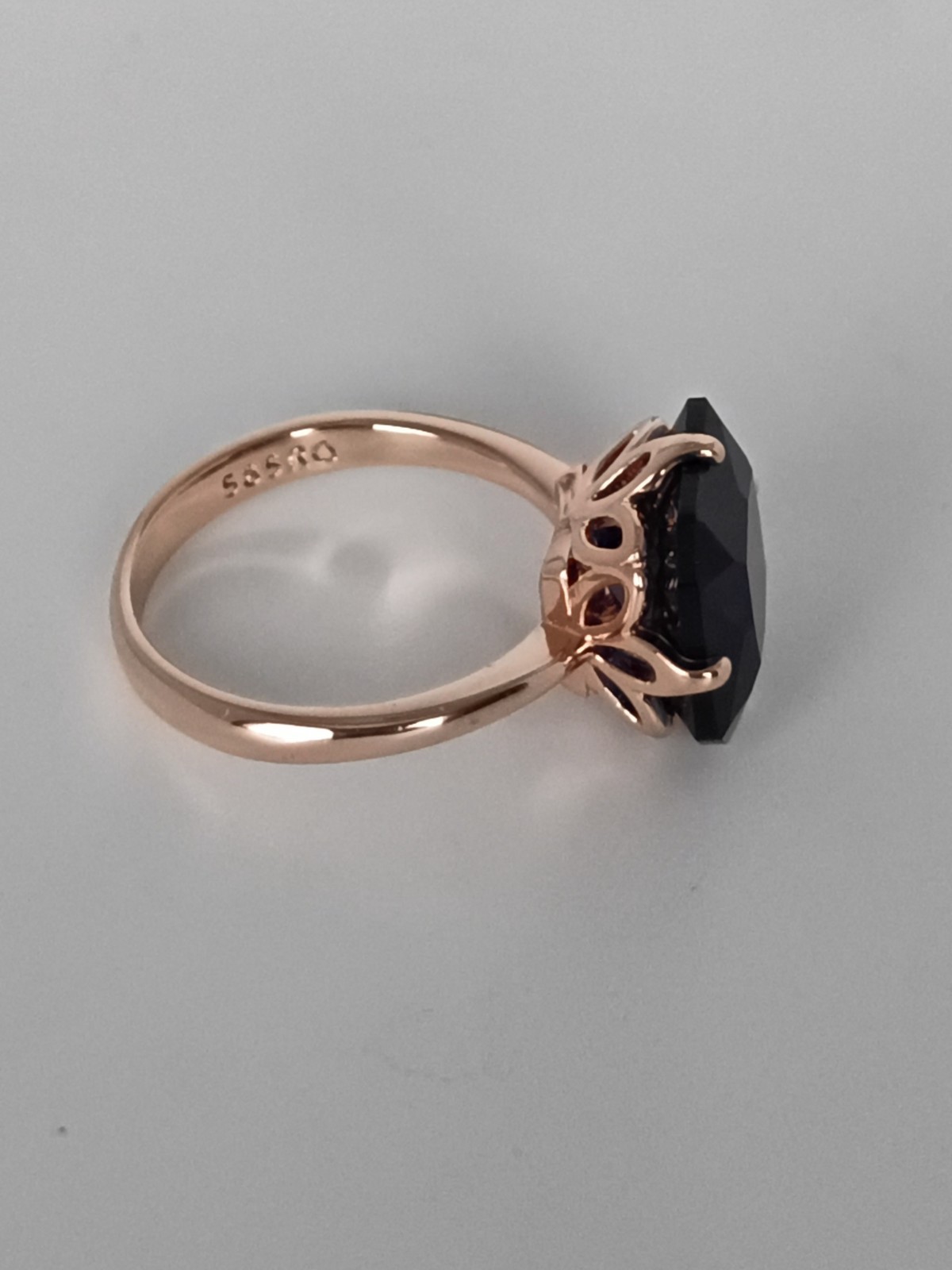 Vintage 1990-s 14 Ct Rolled Gold Sapphire Ring Size UK P US 7 1/2 – Hallmarked!