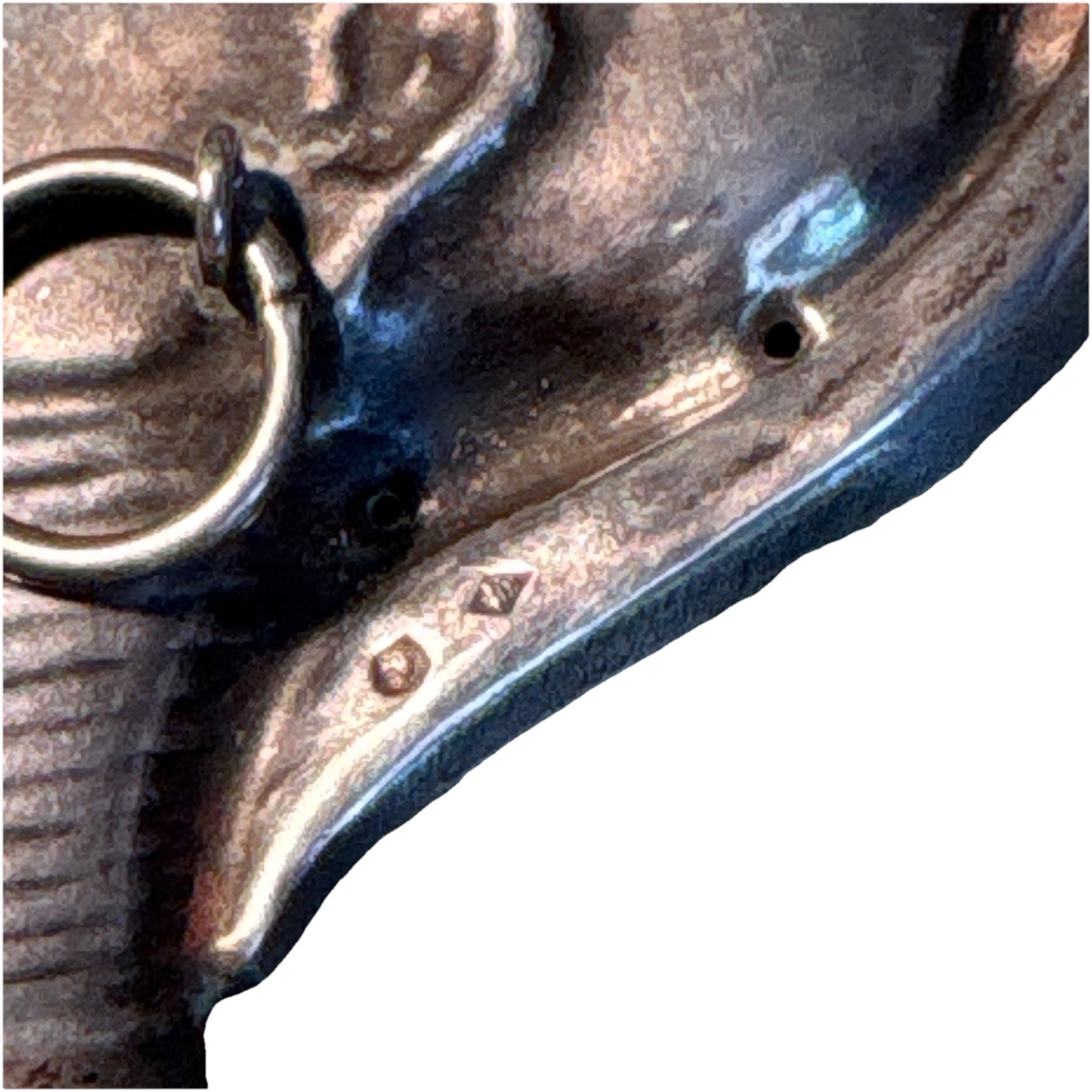 Silver African Woman Head Profile Brooch Pin French stamped