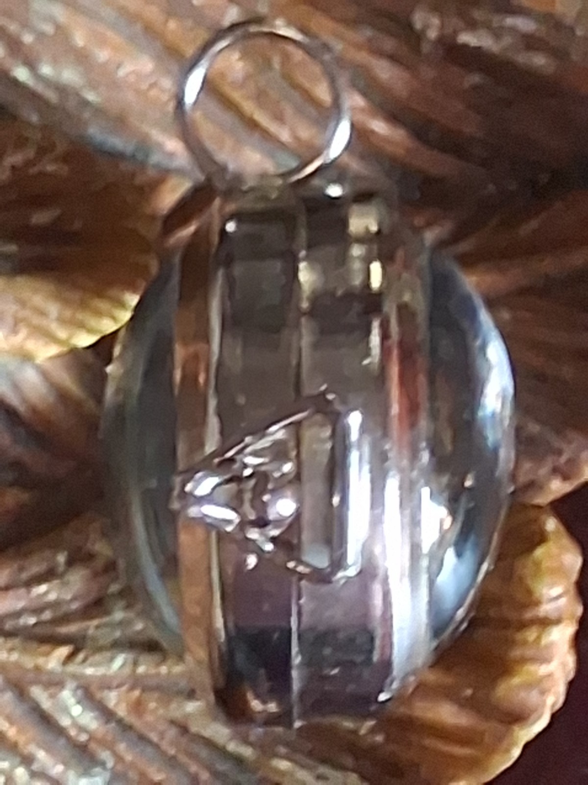 Large Antique Pool Of Light Style Bubble Dome Glass Locket Pendant