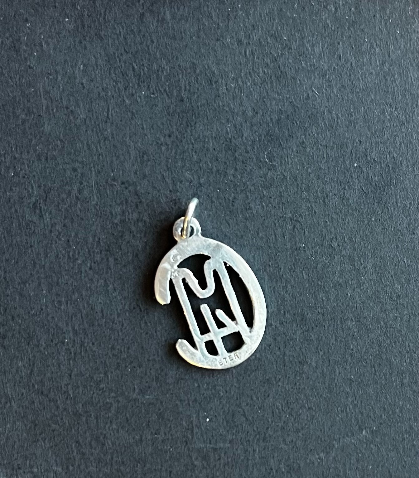 James Avery Camp Mystic M Charm Sterling Silver RETIRED 4 Years Anniversary