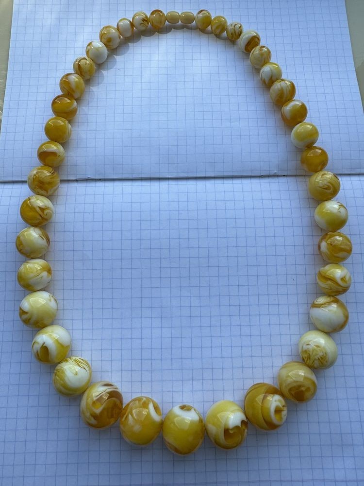 Rare Huge Natural Baltic Butterscotch Egg Yolk Amber Necklace – 93 g Graduated