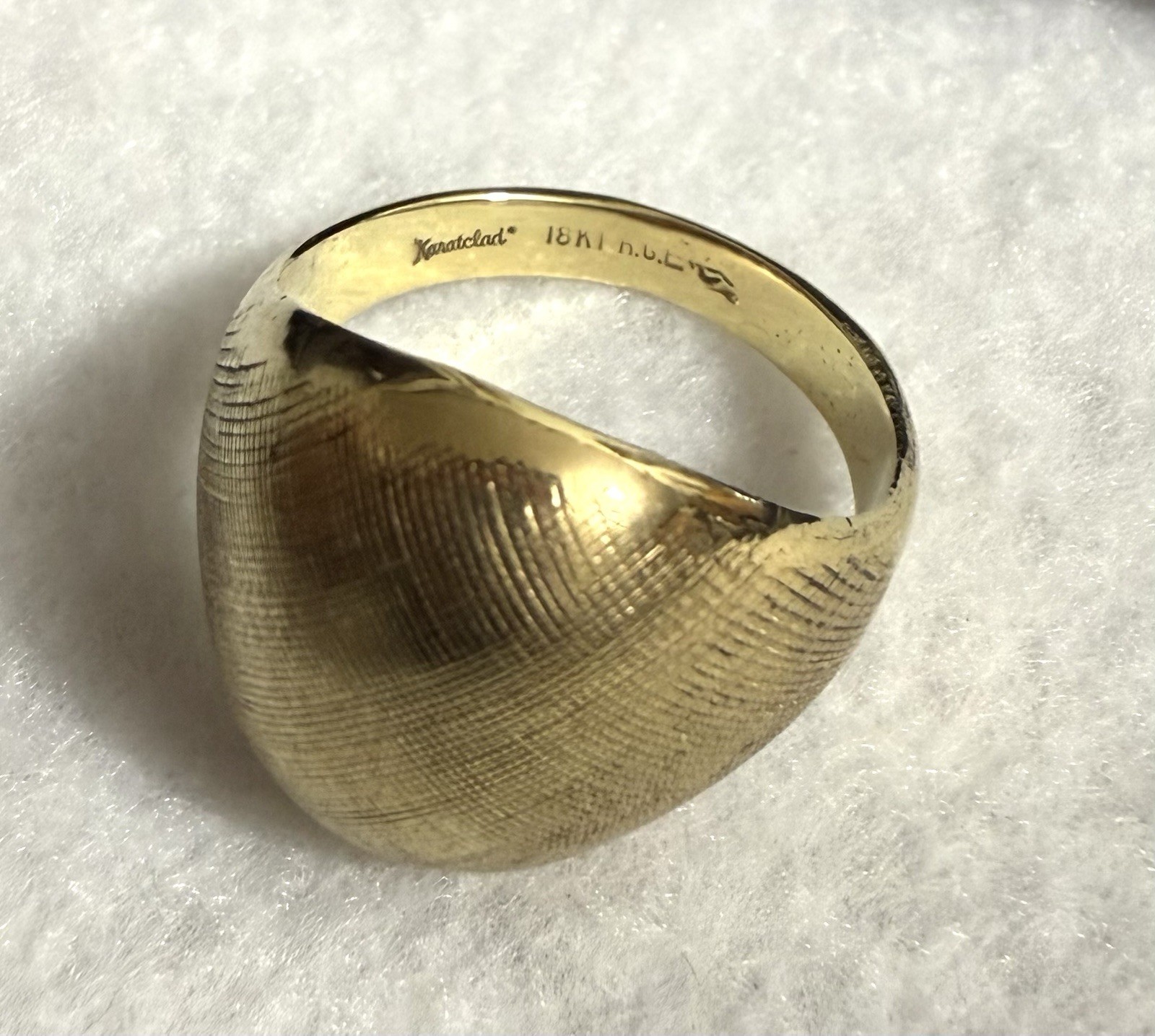 New Vintage Dome Ring Size 6 1/2 Karatclad 18K Gold Plate – Great Gift
