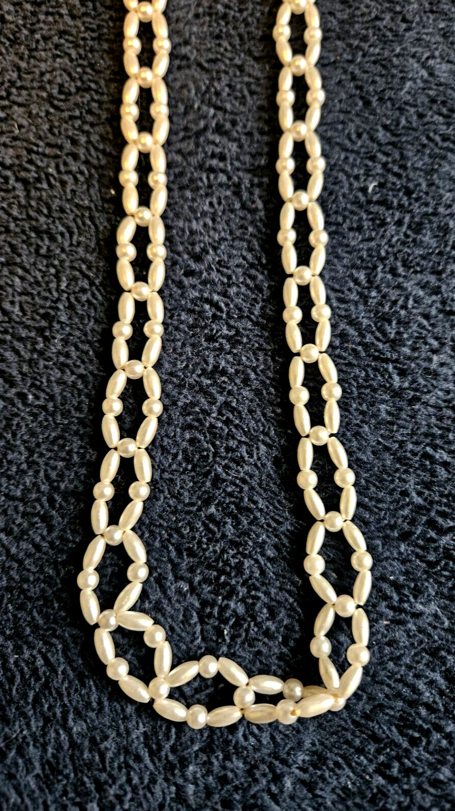 2 Vintage White Bead Necklaces