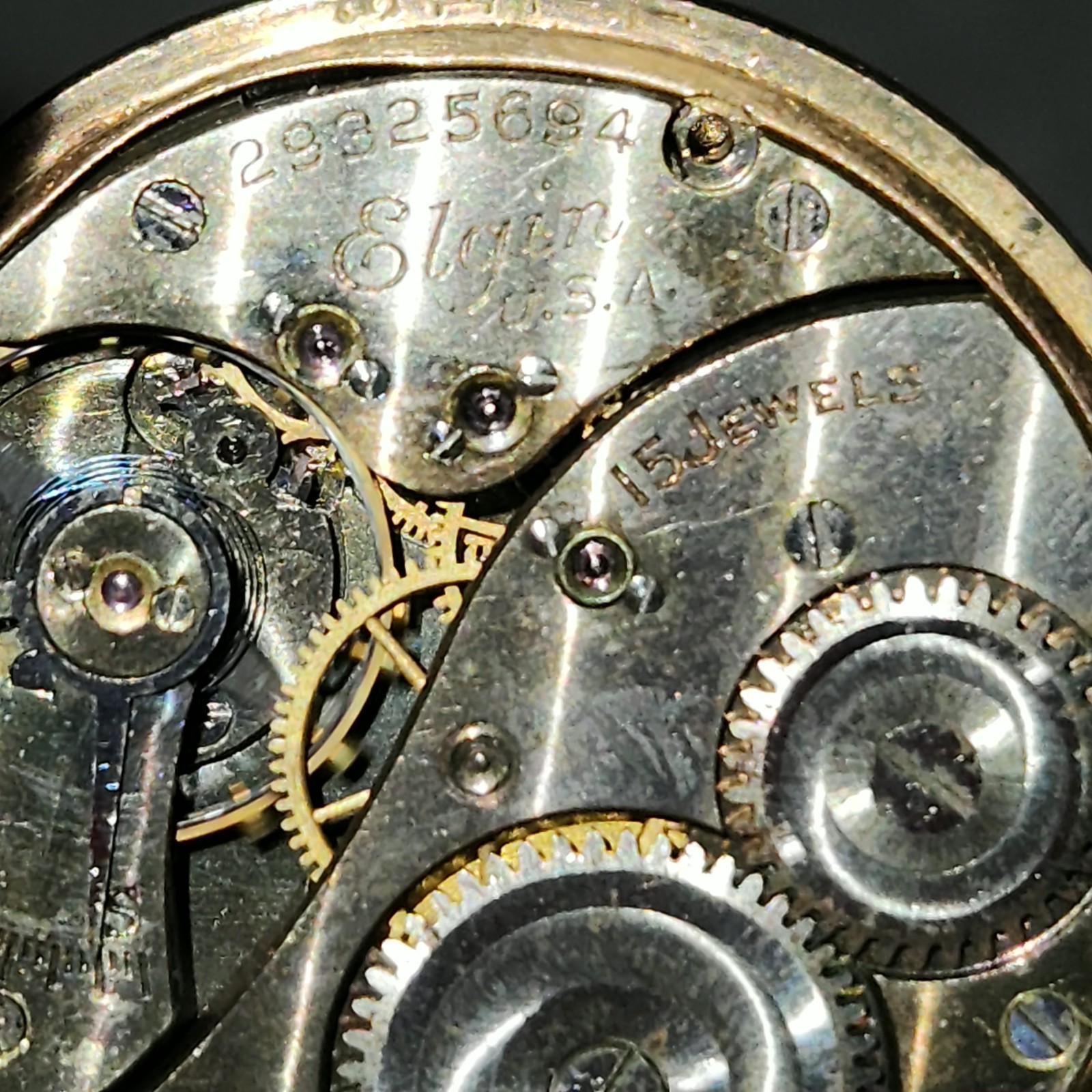 Elgin 12k Pocket Watch Pendant 15 Jewels Second Hand Not Moving/ Cannot Set Time