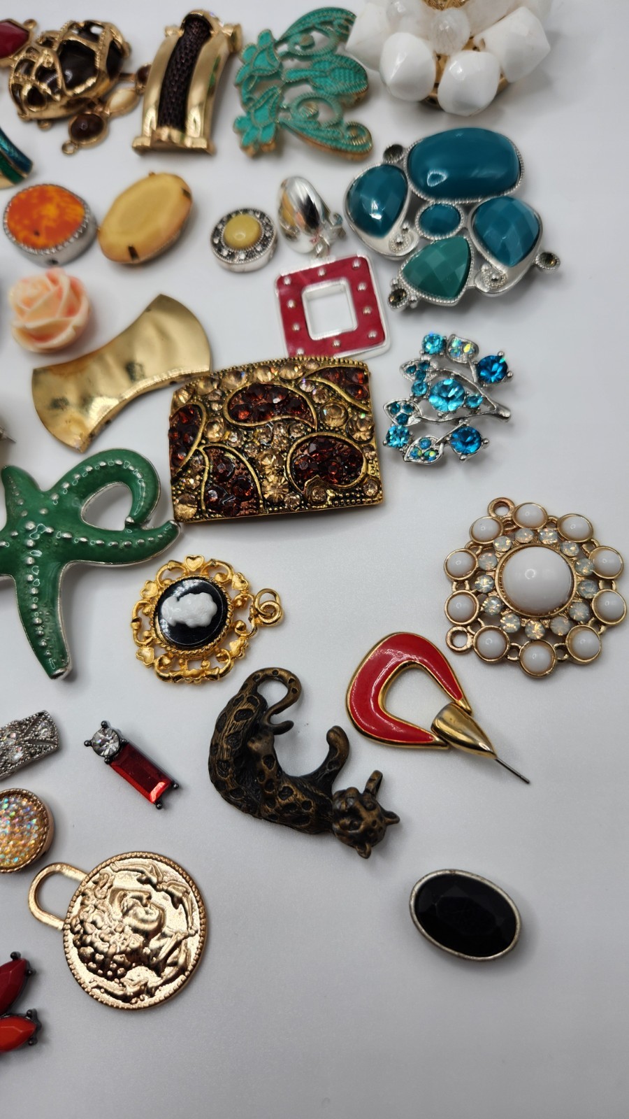 Craft Jewelry Pieces Junk Drawer Lot 50 Different Pieces