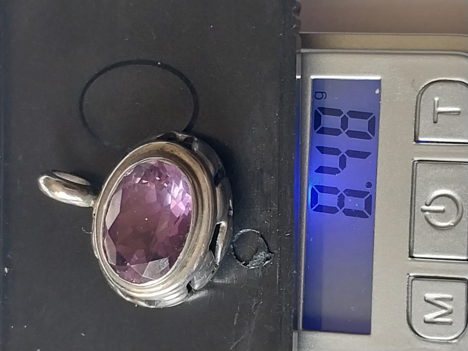 Lori Bonn 925 Sterling Silver Amethyst Earrings Pendant Set 19g Bali Vintage