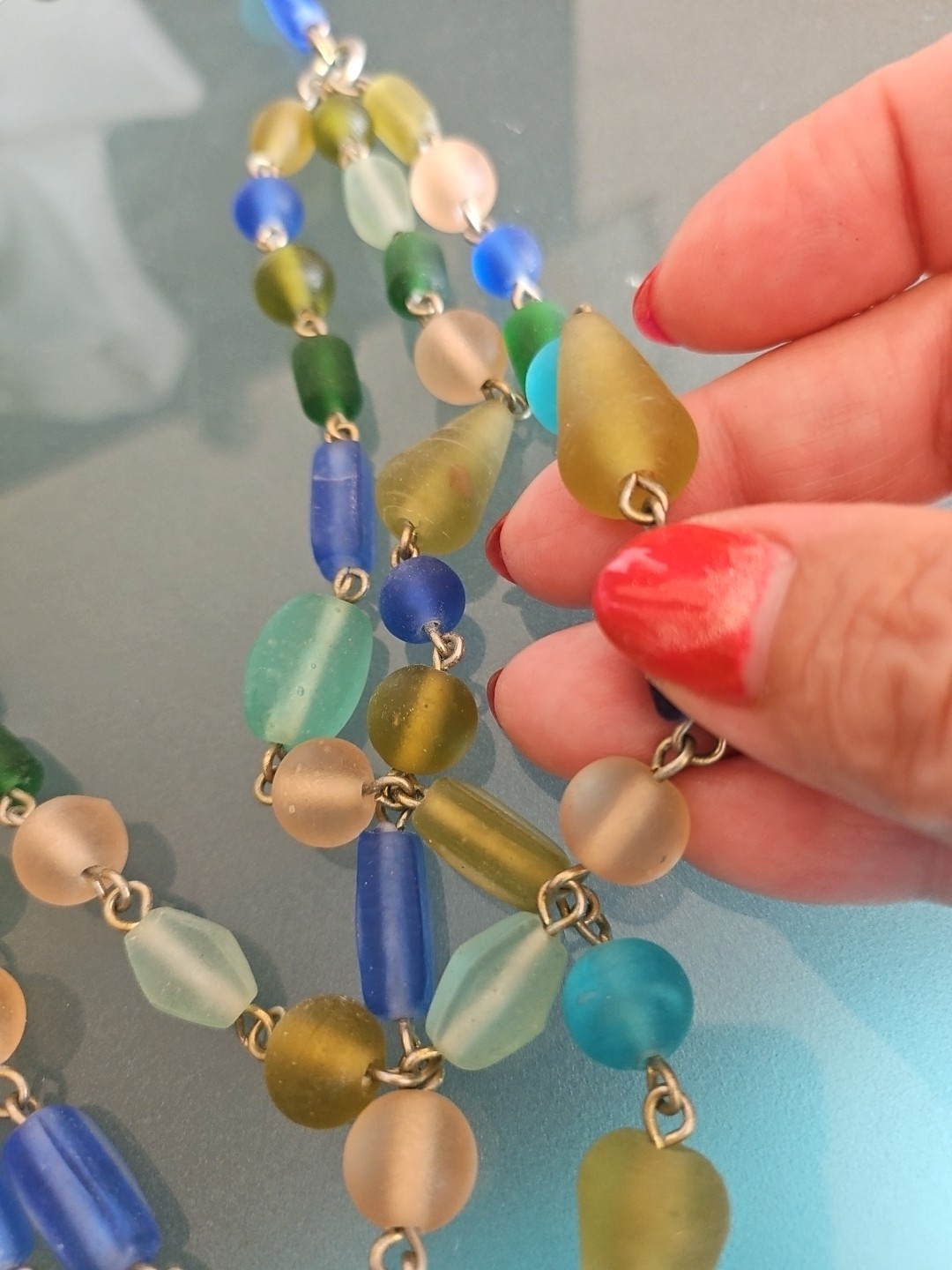 Designer Multi Beads Necklace 26″ NWOT