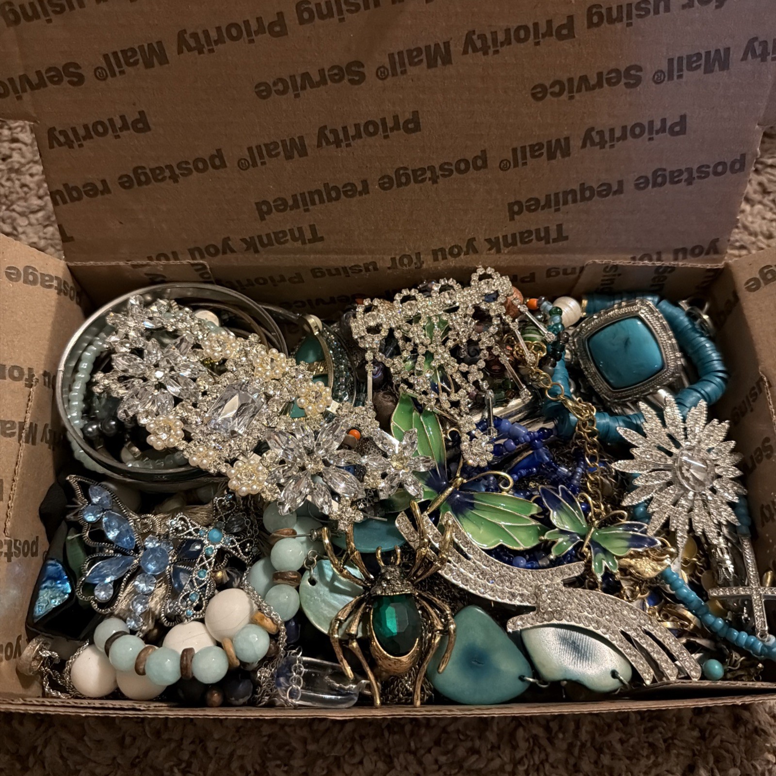 Vintage to Now Jewelry Lot, All Wearable Untested. No Broken. Box A6