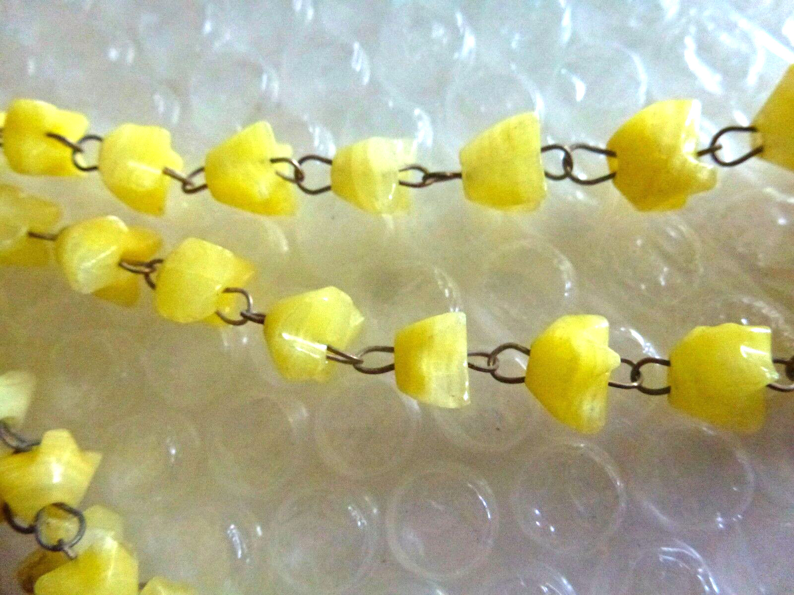 nECKLACE YELLOW ONYX PRIMITIVE TRIBAL TIKI PENDANT VINTAGE OOAK JEWELRY neocurio