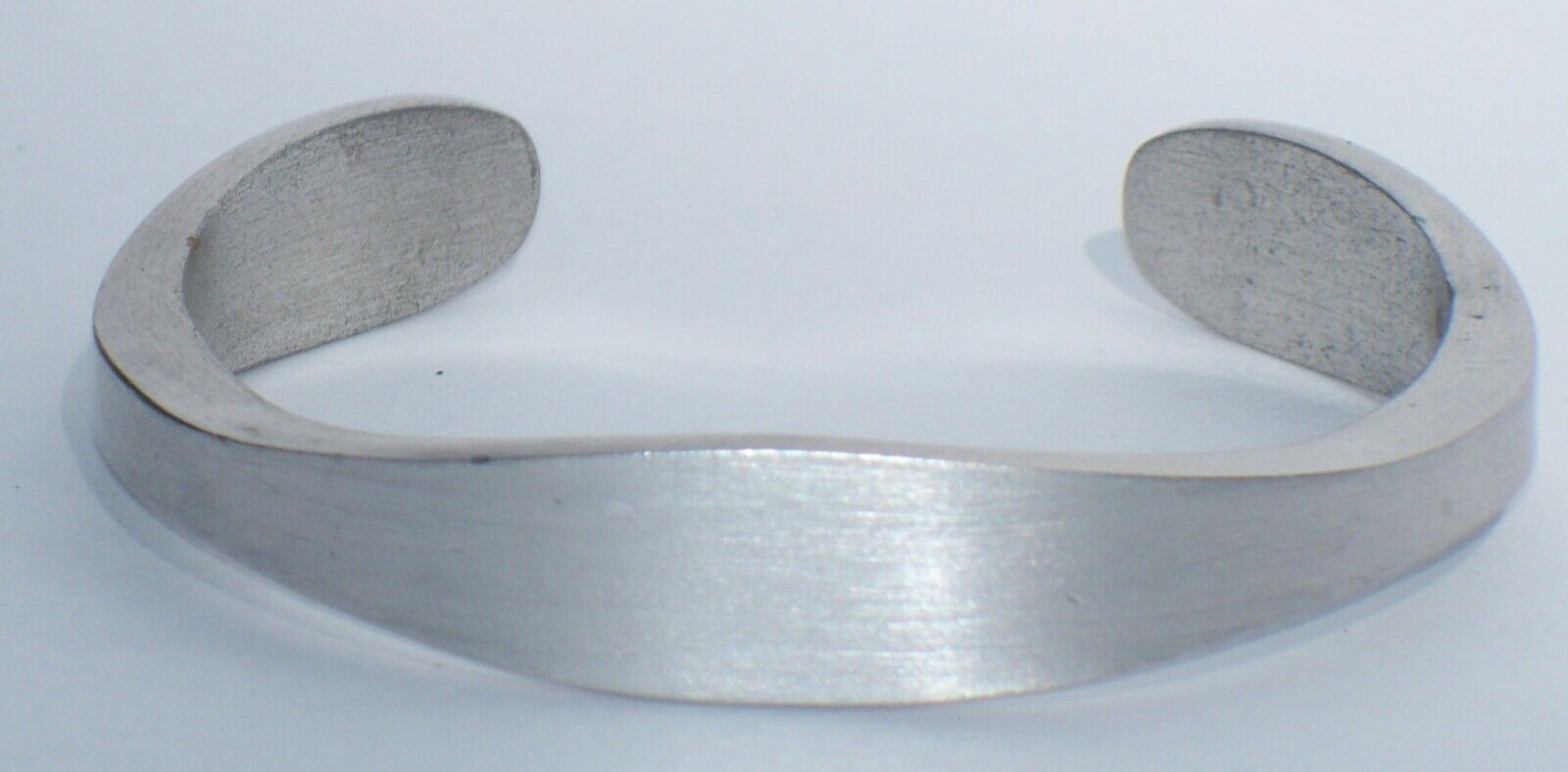 Vintage Speidel Cuff Bracelet ID Identity Engravable Brushed Silver Tone