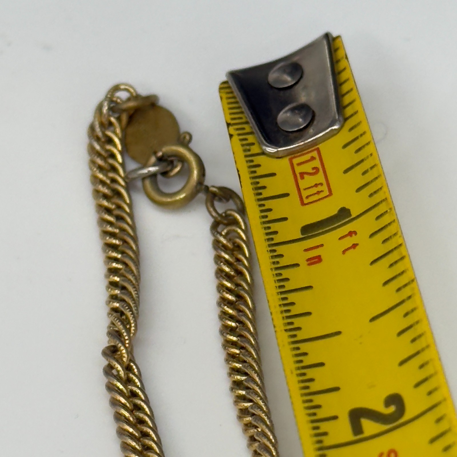 Vintage Freirich Necklace Decorative T Bars Gold Tone Chain 54 Inches