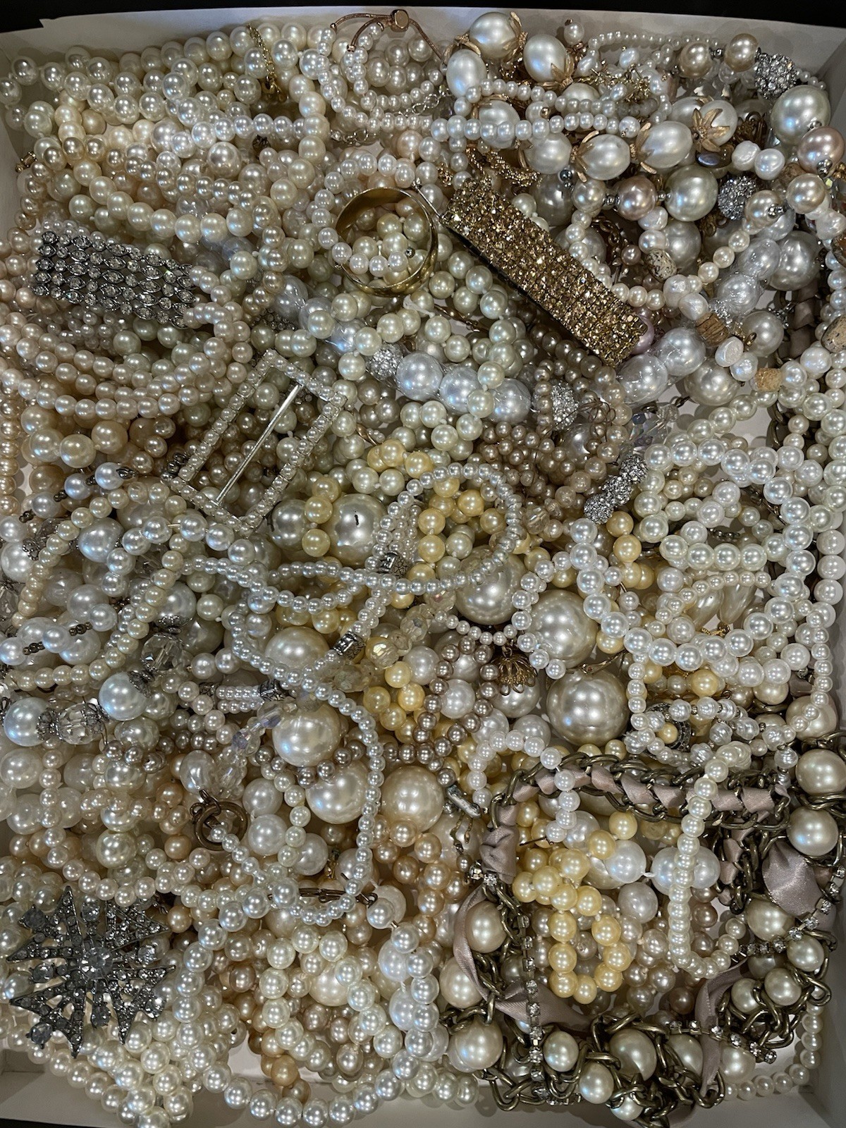 Unsearched Vintage To Modern New Junk Resell Crafts Jewelry Lot 3 Lbs
