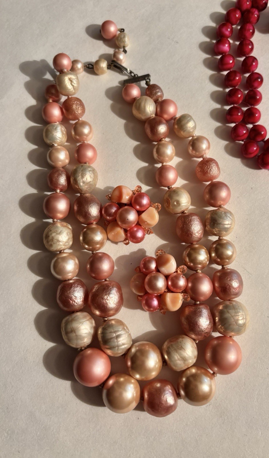 Vintage Beaded Necklace Earrings Lot -10 sets total, Japan, Hong Kong-Beautiful