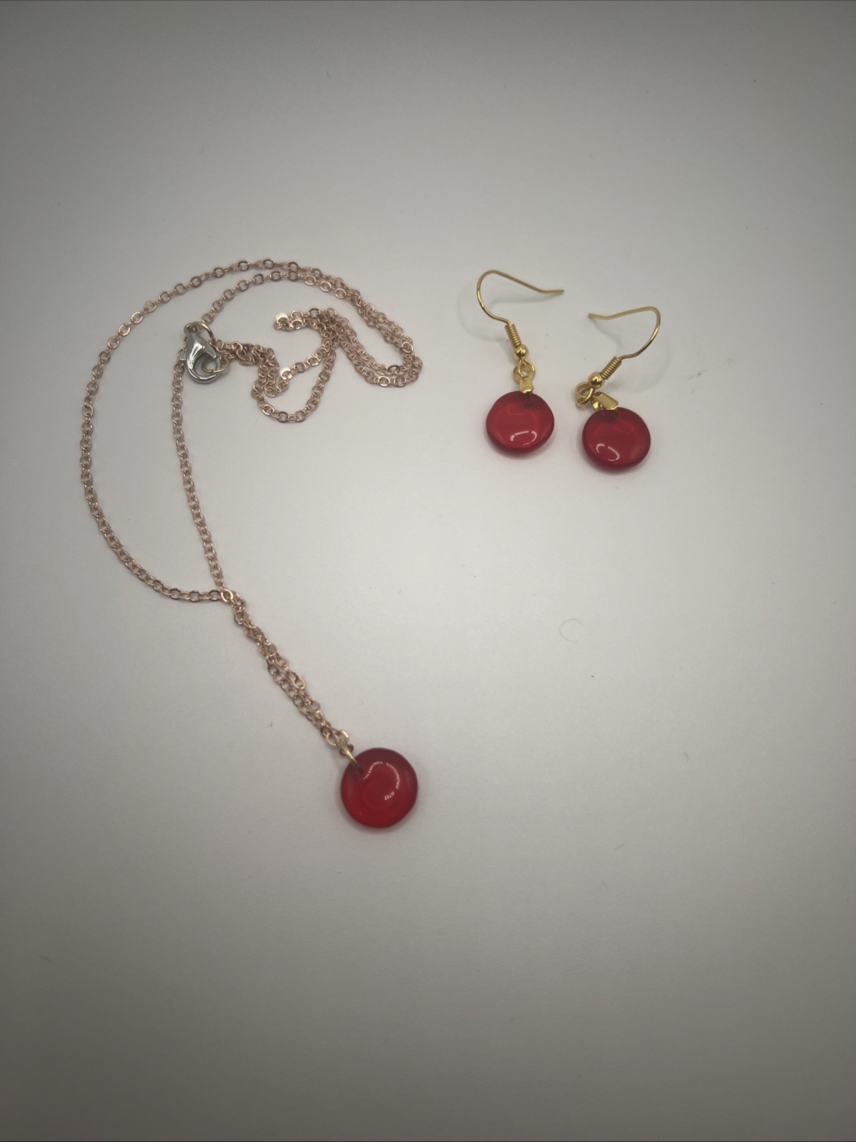 vintage bead necklaces red glass