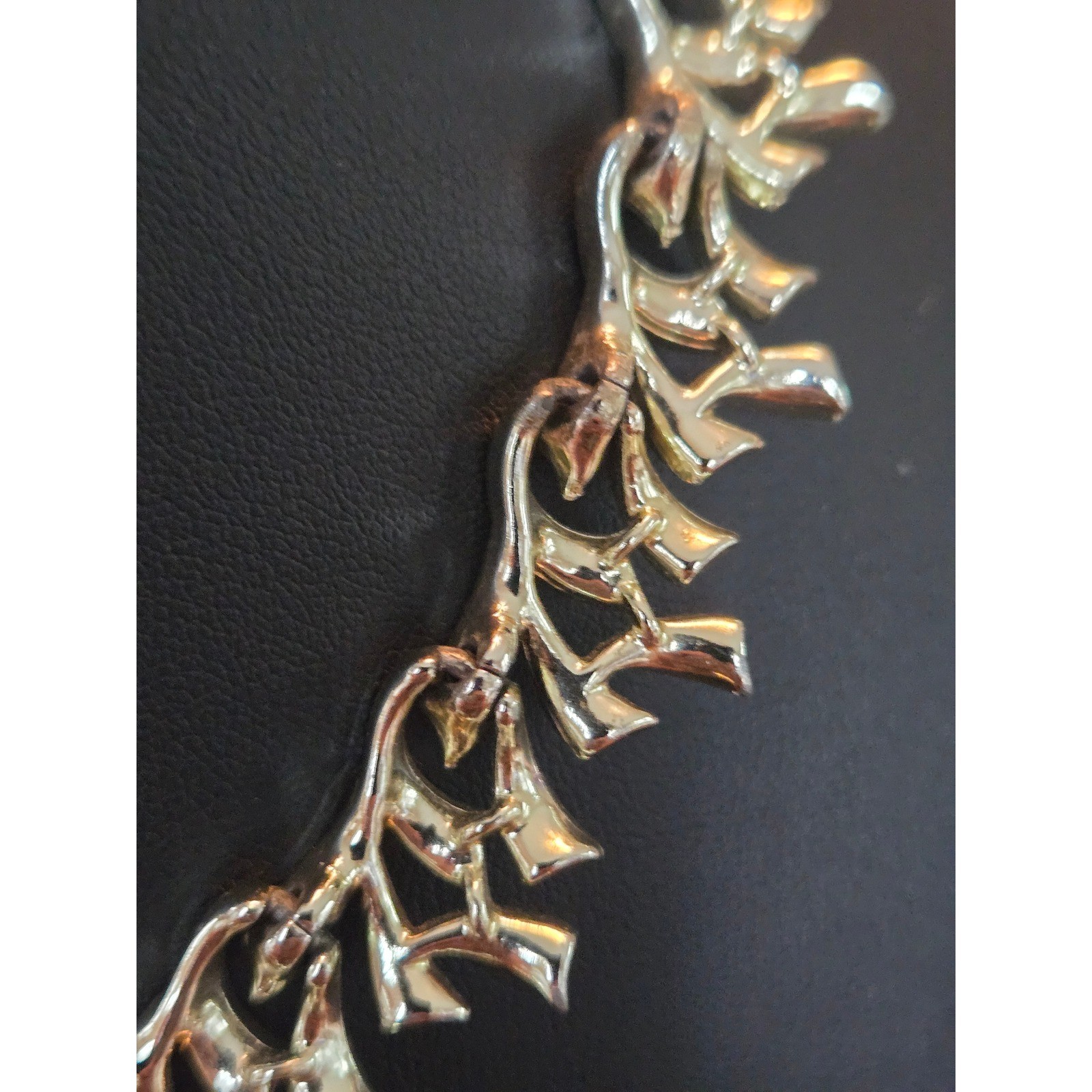 Coro Choker Leaf Necklace Vintage Mid-Century