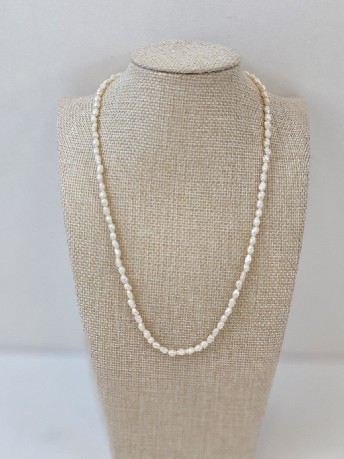 VINTAGE ESTATE GENUINE PEARL BEAD 16.5″ NECKLACE