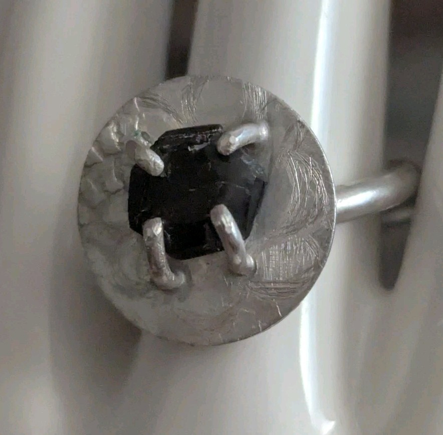 Vintage Silver Modernist Ring 7.5 Freeform Art Sculptural Irregular Handmade