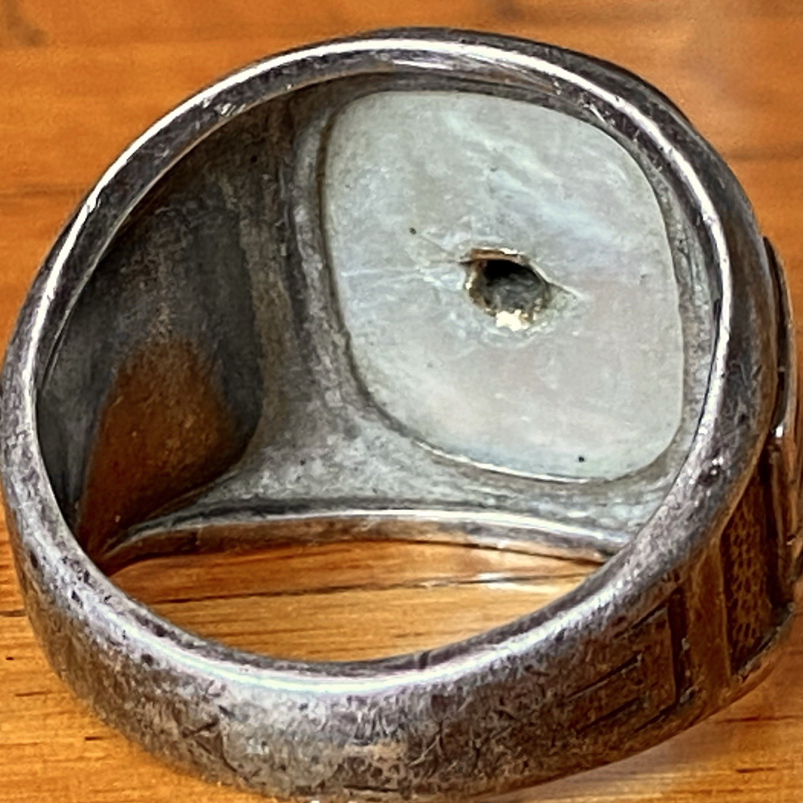 Vtg 40’s C&C Sterling Silver US Army Ring WWII 925 Mother of Pearl sz 10.5 ~READ