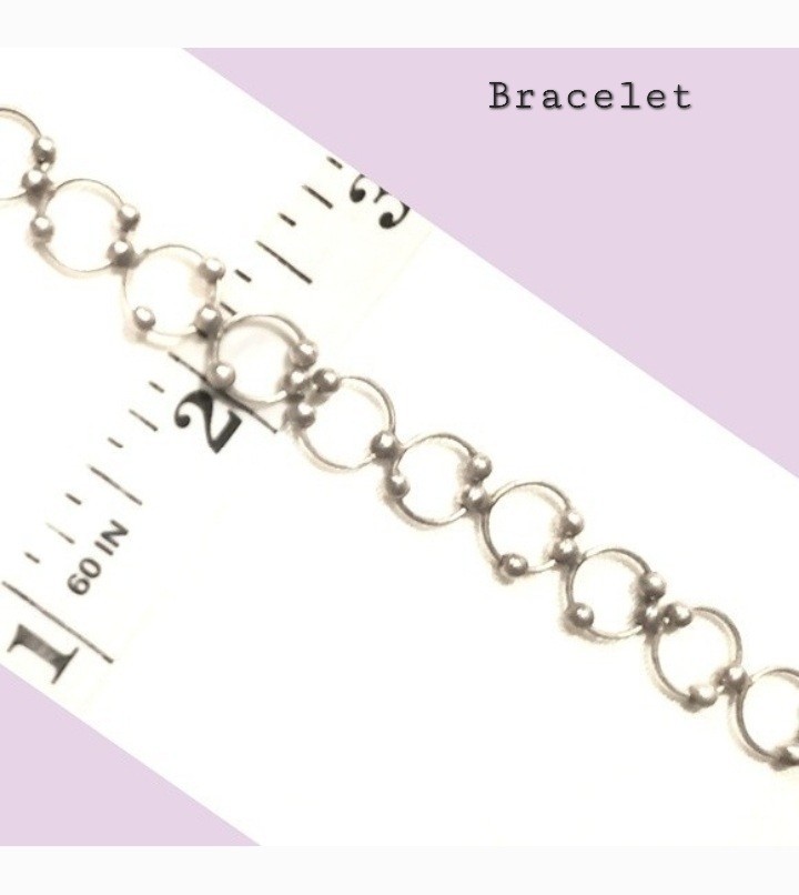 Beautiful Bali Open Circle Beaded Ball Style 925 Sterling Silver Bracelet 10″