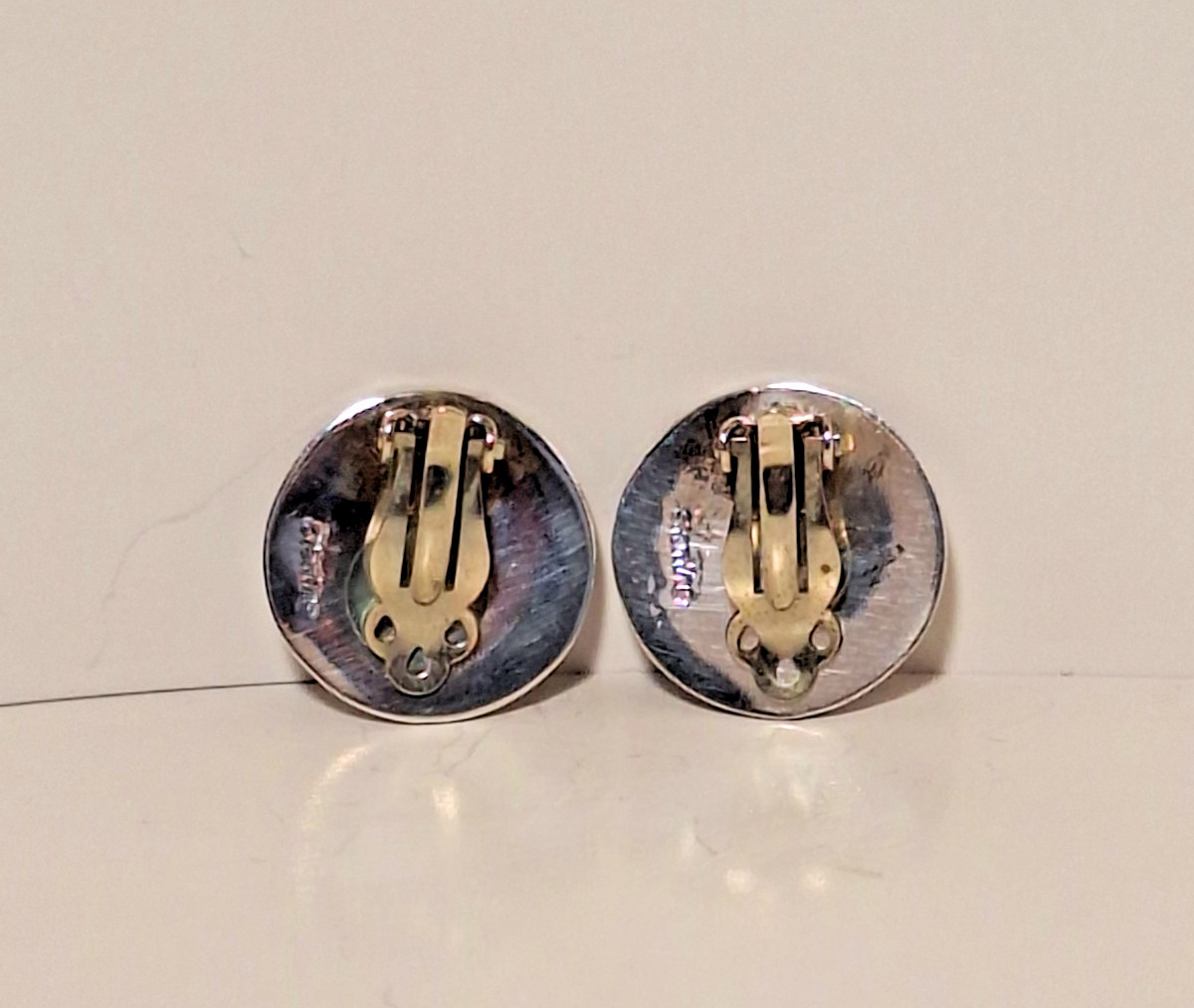 Vintage Van Horne Sterling Silver Starburst Clip-on Earrings