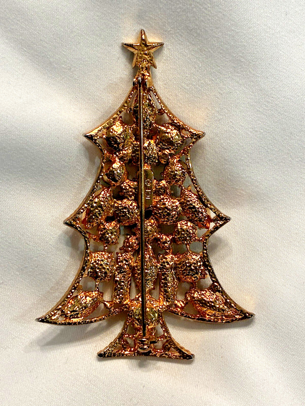 Rare Vintage Eisenberg Ice Regency Style Christmas Tree Brooch