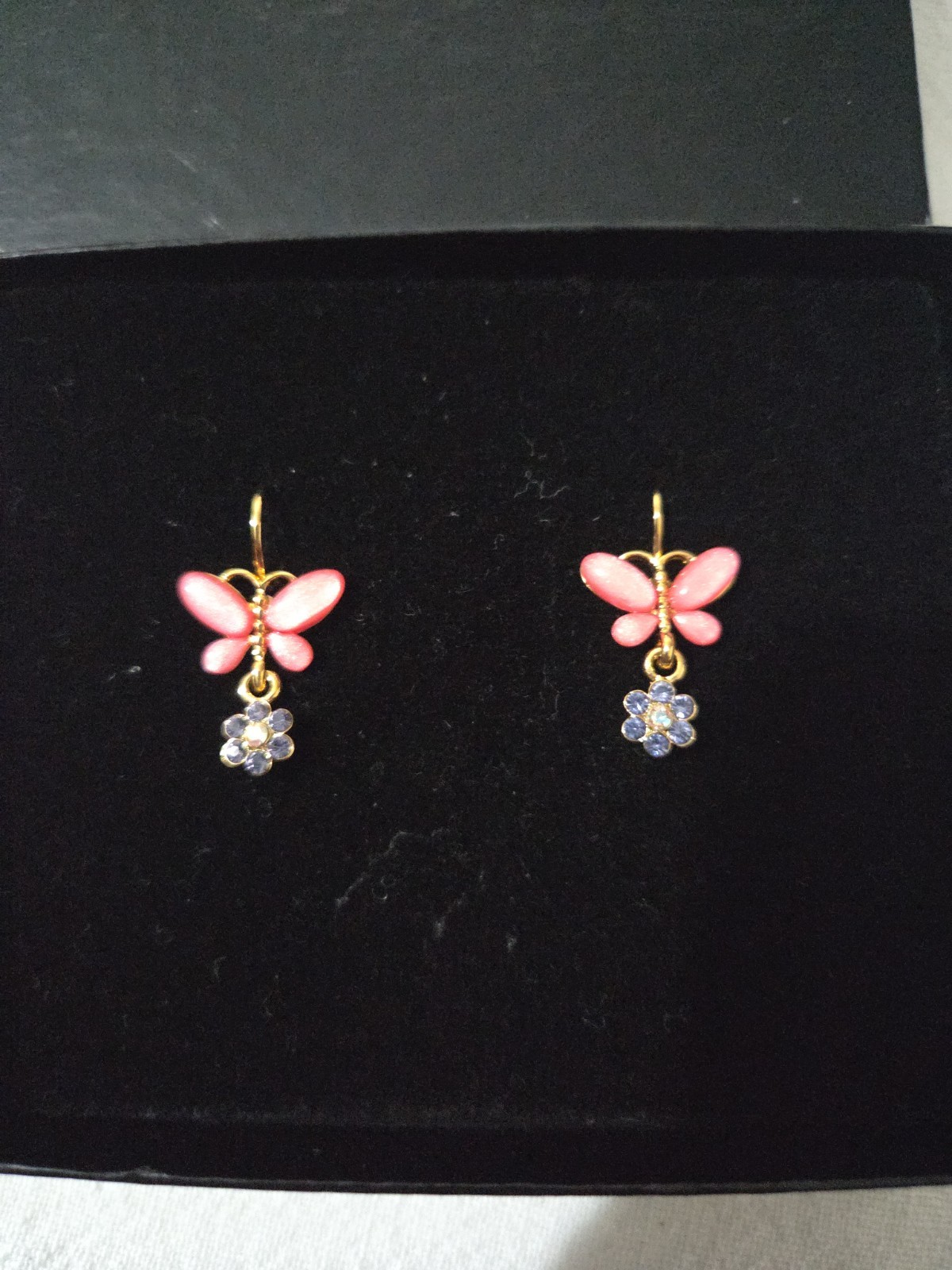 Joan Rivers Classics Collection Butterfly Flower Leverback Earrings Coral…