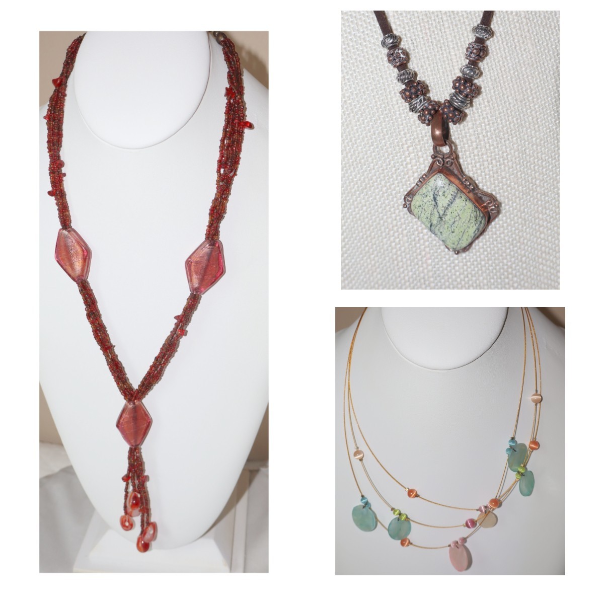 Variety Jewelry 30+ piece Lot, 3+ Lbs, all wearable plus extra pieces for crafts