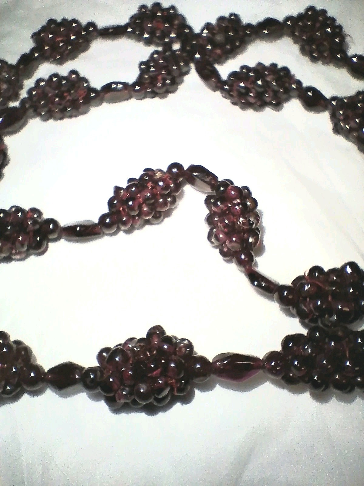 Vintage Bohemian Garnet Necklace, Natural Garnet & Bohemian Garnet Bracelet Lot