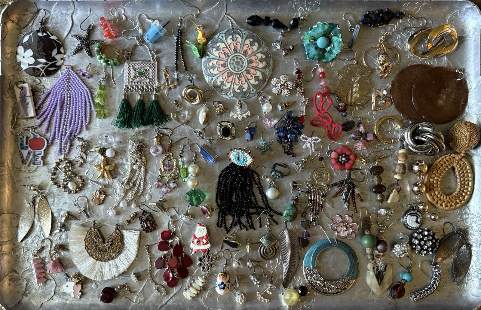 VTG to Now Single Earring Lot Craft Repurpose Pierce Clip Rhinestones #2