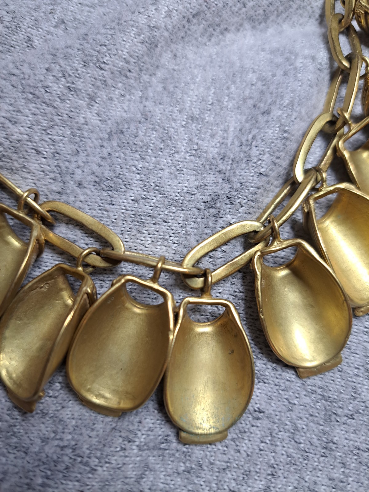 Vtg Kalevala Koru Nukkekääty Doll Chain Necklace 20 Charms Signed RC Rolled Gold