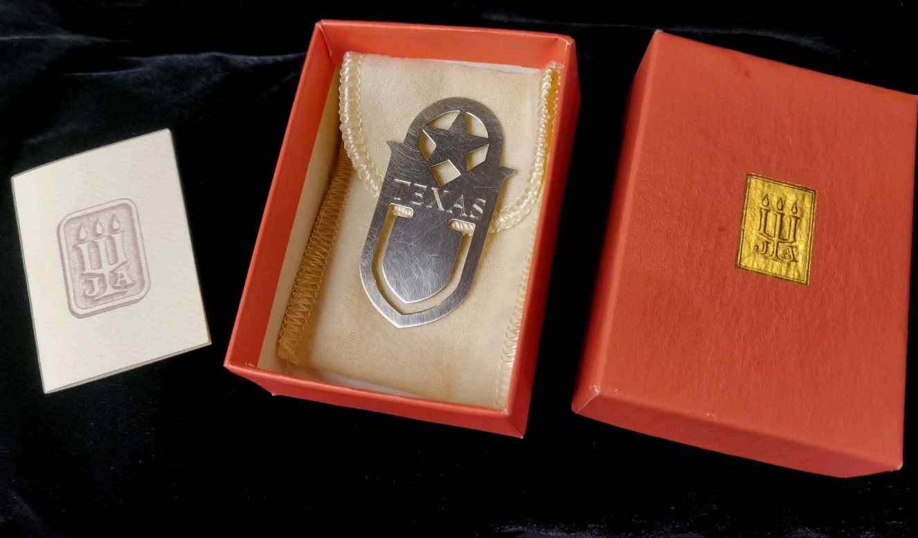 Retired James Avery Sterling Silver 925 Bookmark Texas Themed Star ,Bag Box A&M