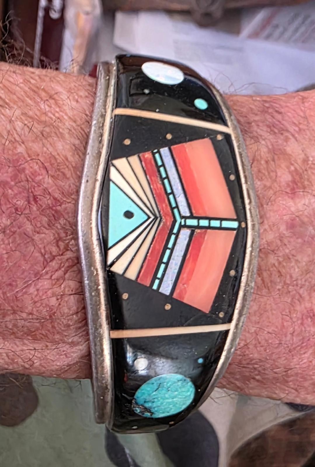 Ervin P. Tsosie Micro Inlay Bracelet Native American
