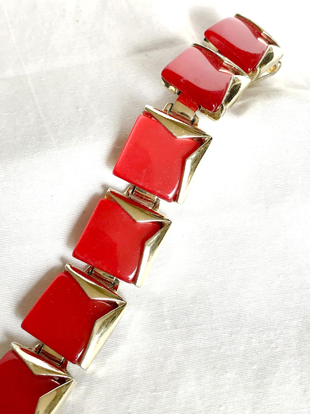 CHAREL Thermoset Red Vintage Bracelet