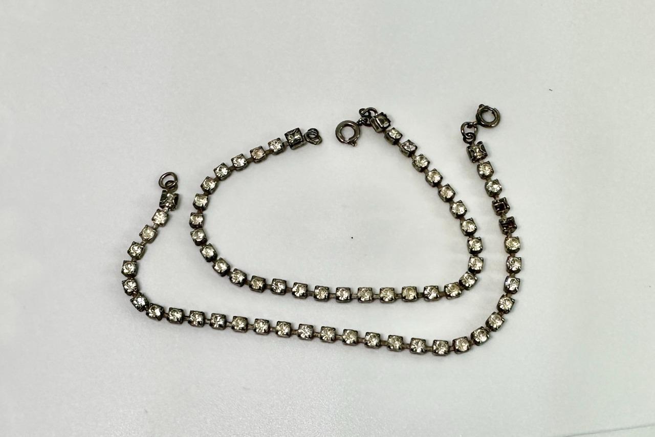 Vikki Carr Pair Of Bracelets Rhinestone Silver Certificate Of Authenticity