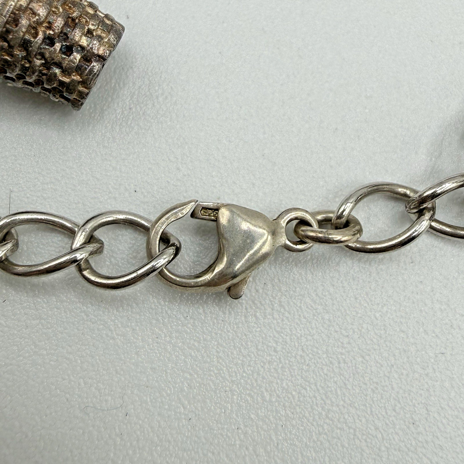 Estate Vtg BCB BROWN COUNTY BASKETS Sterling Silver Basket Charm Bracelet – 7.5″