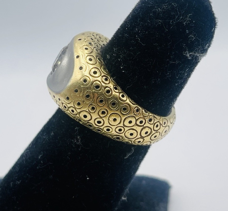 Pedro Boregaard 18k Gold & Platinum Fancy Color Brown Diamond Ring Size 5