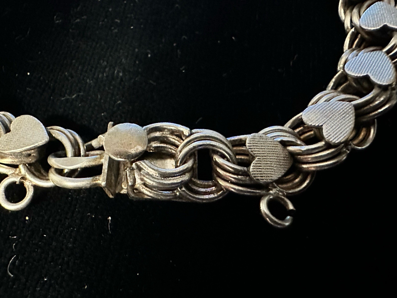 Vintage Sterling Silver Charm Bracelet JB Jacoby Bender 7.25” Long 11.11 Grams